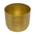 Serene Spaces Living Antique Brass Look Gold Hammered Pots: Stylish Indoor Planter, Decorative Accent for Potted