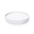 D'vine Dev Ceramic Plant Saucer/Drainage Tray, 8.7 in, White, 97-T-A-4 | Glazed Ceramic, High Temperature Fired
