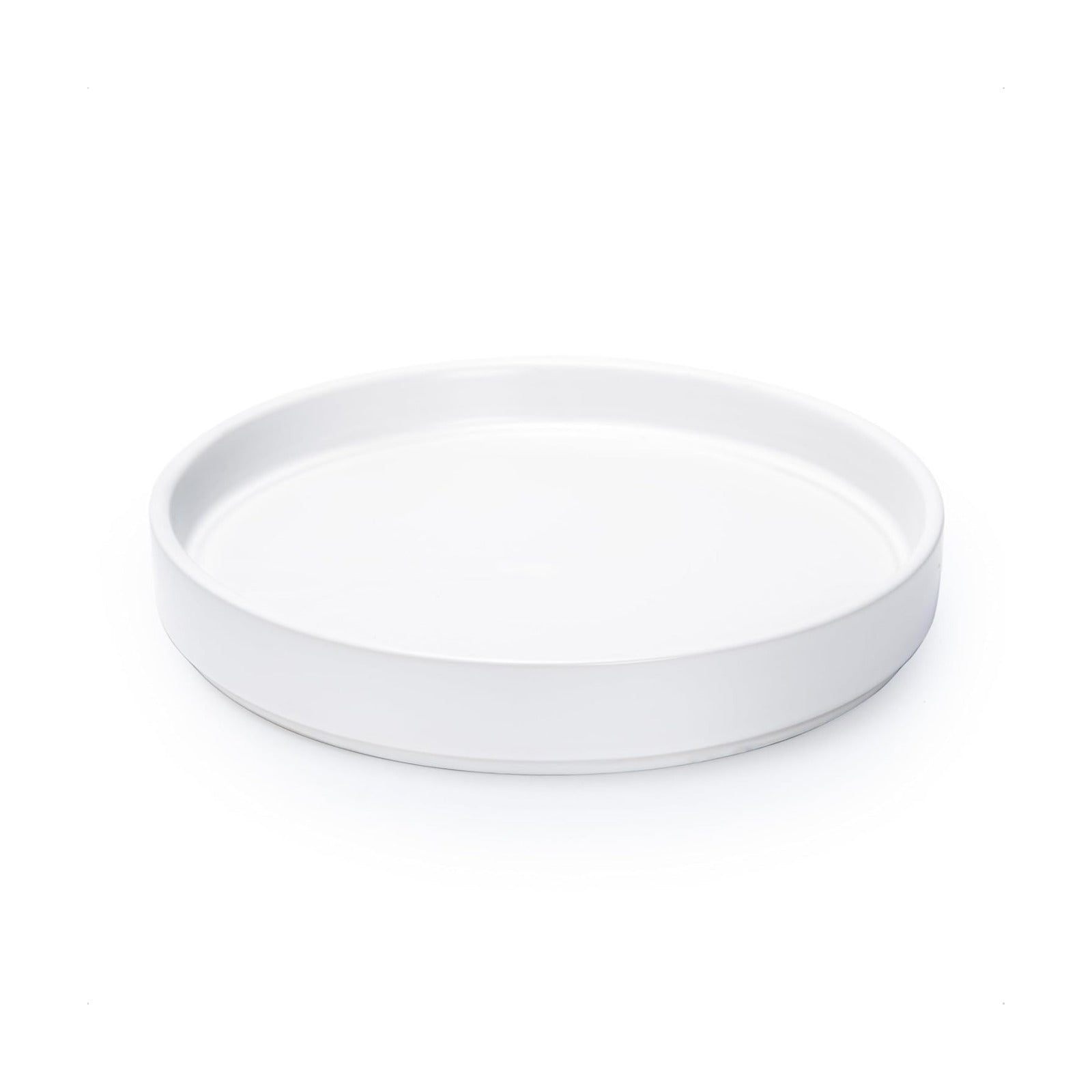 D'vine Dev Ceramic Plant Saucer/Drainage Tray, 8.7 in, White, 97-T-A-4 | Glazed Ceramic, High Temperature Fired