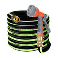 Kink Free Garden Hose 50ft 5/8"，Heavy Duty Hybrid Water Hose | Ultra Durable Flexible Rubber Hose with Sprayer