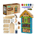 Premium Bug Hotel Kit for Kids, Easy Wood Bug House Kits | Bug House for Kids with Tools, Paints & Glue, Insect Hotel