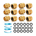 Solid brass Garden Hose Fittings Connectors Adapter Heavy Duty Brass Repair Male, Female faucet leader coupler dual