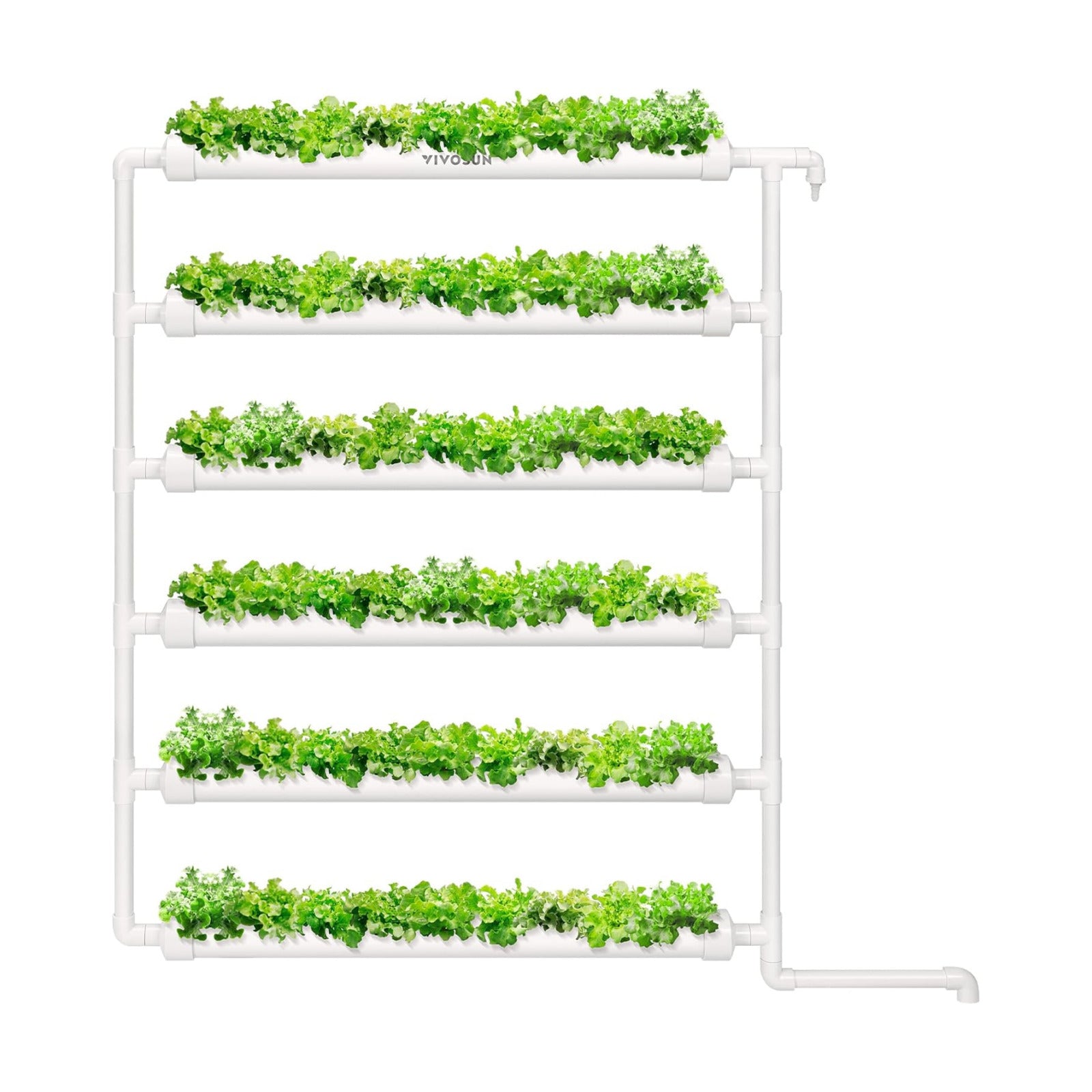 VIVOSUN Hydroponic Grow Kit, 54 Plant Sites 6 Food-Grade PVC-U Pipes Hydroponics Planting System with Water Pump, Pump