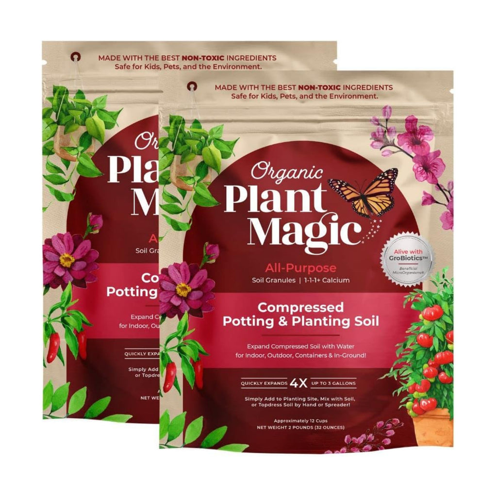 Compressed Organic Potting Soil: 100% Organic, Expands Up to 4X with Water, Nutrient-Dense Plant Food Derived from Worm