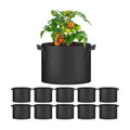 YSSOA 10-Pack 10 Gallon Grow Bags, Tomoato Plant Pots with Handles, Aeration Nonwoven Fabric, Heavy Duty Gardening