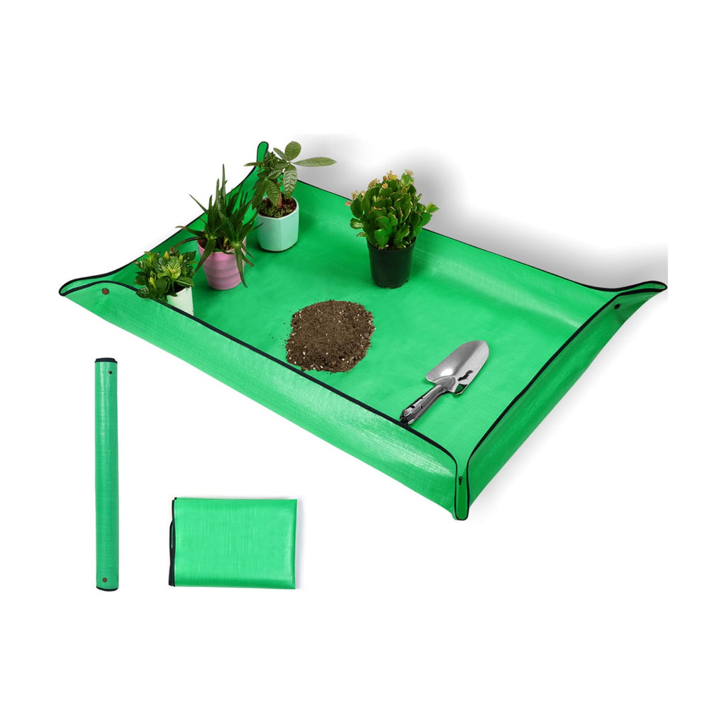 Plant Repotting Mat,Extra Large Waterproof Potting Mats,Foldable Potting Mat for Indoor Plant Transplanting and Dirt Control,Portable Gardening Mats for Repotting(43''*30'',Green)