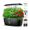 Hydroponics Growing System: 12 Pods Indoor Herb Garden with LED | Plant Germination Kit with LED Grow Light，Countertop