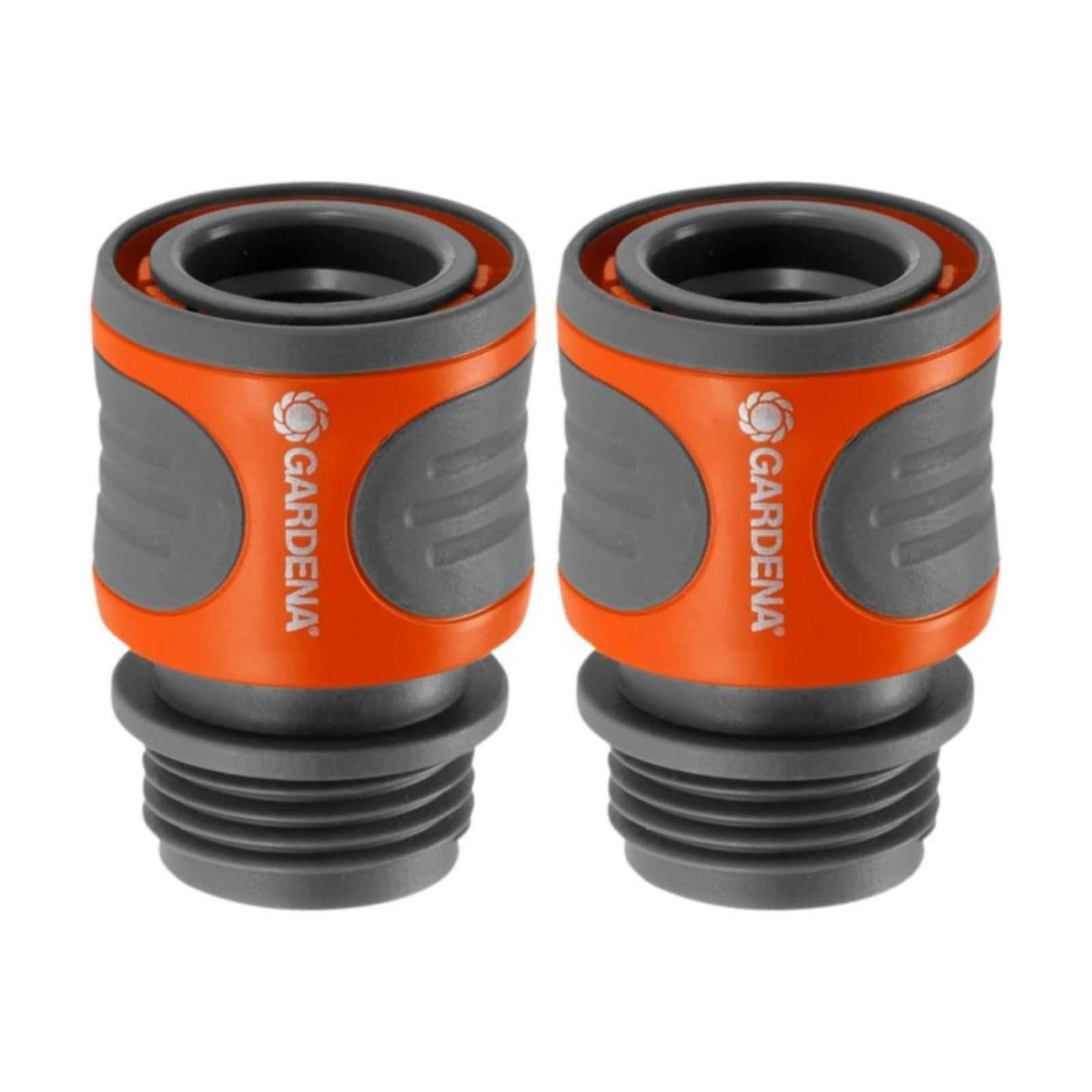 Gardena 36917 Hose Connector, Orange and Grey (Pack of 2)