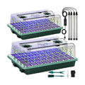 Seed Starter Tray with Grow Light, 2 Packs 80 Cells Seed Starting Kit Seedling Starter Trays with Grow Lights, Plant