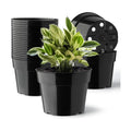 RooTrimmer 20 Pack Plant Pots, 6 Inch Plastic Plant Planter with Saucers and Mesh Mats, Durable Flower Pots with