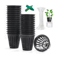 ORIMERC 2 inch Net Pots for Hydroponics Plants, 100 Pack Net Cups with Watering Rope & Plant Labels, for Hydroponic Supplies Aquaponics Vegetable Garden Growing Baskets Nursery Slotted Mesh tower Pots