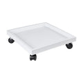 15.3 Inch Square Rolling Plant Caddy Saucer with Wheels, Heavy Duty Wheeled Planter Stand for Potted Plant, Coaster