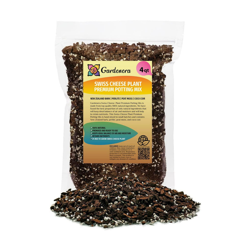 Premium Swiss Cheese Plant Potting Mix - Monstera Deliciosa Blend for Optimal Nutrients and Drainage for Healthy Growth