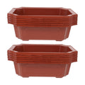 DOITOOL Rectangular Planter Bonsai Training Pot 10PCS Plastic Flower Plant Growing Pot Nursery s with Drainage Hole for