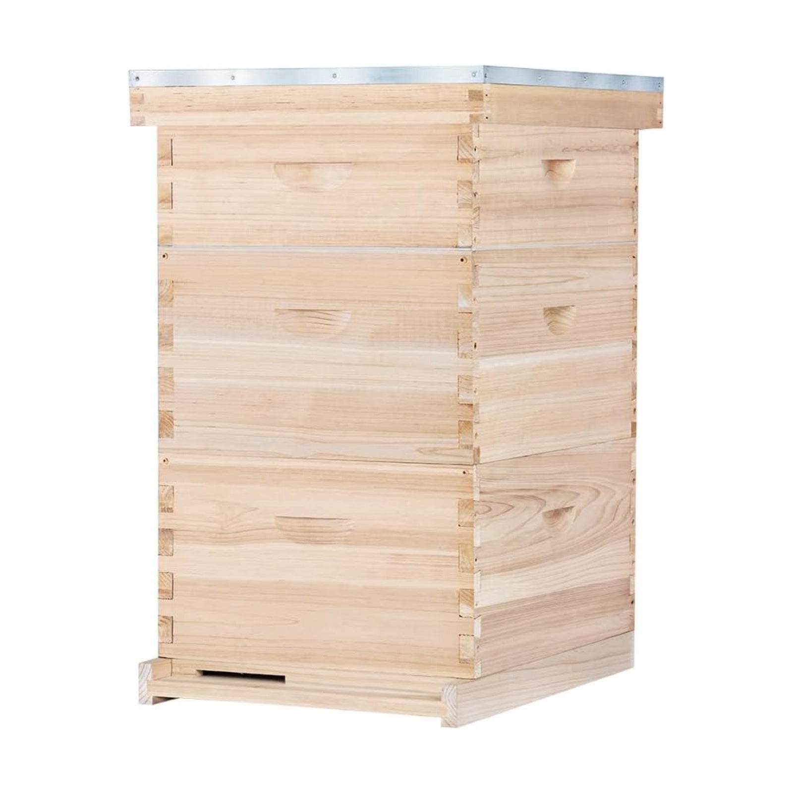 POLLIBEE Bee Hive,10 Frame Beehive Boxes Starter Kit, Langstroth Beehives Include 2 Deep Hive Boxes and 1 Medium Super