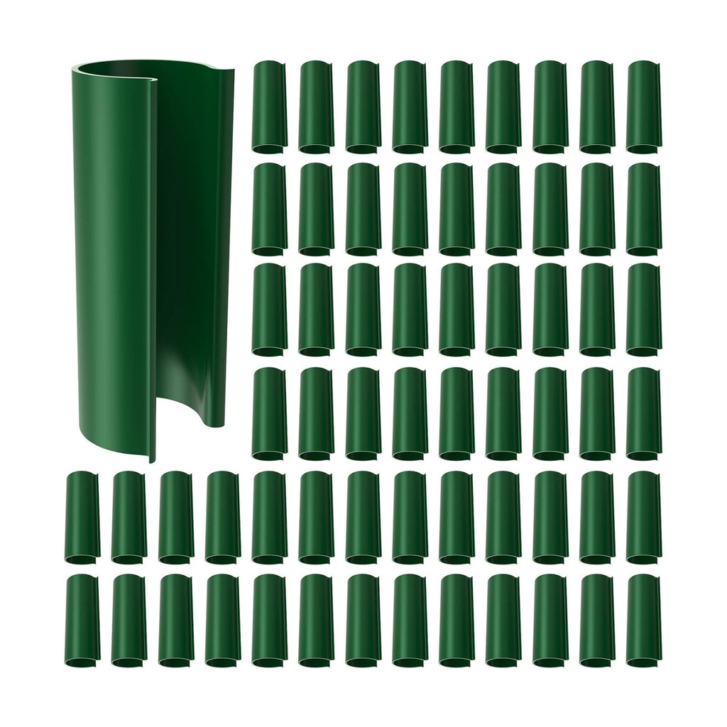Jetec 128 Pieces PVC Pipe Clips Covers 2.4 Inches Long Greenhouse Clamps for Netting for Greenhouses Garden Shelters