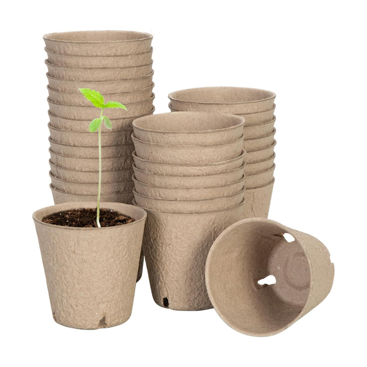VIVOSUN 3.15“ Peat Pots, 30 Packs Seed Starting Pots with Drainage Holes