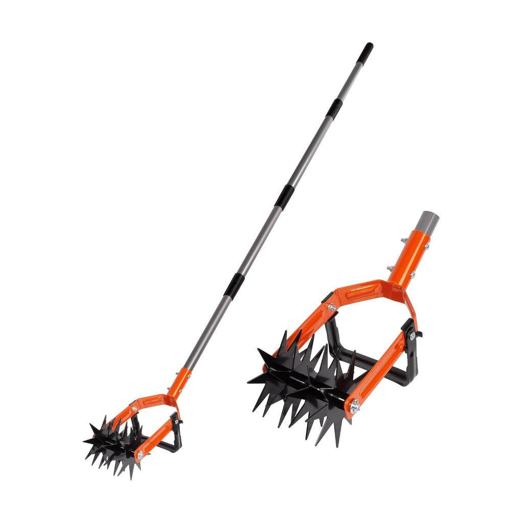 Walensee Rotary Cultivator Garden Tool, Tiller & Weeder & Stirrup Hoe | Star-shaped rotating tines break up soil