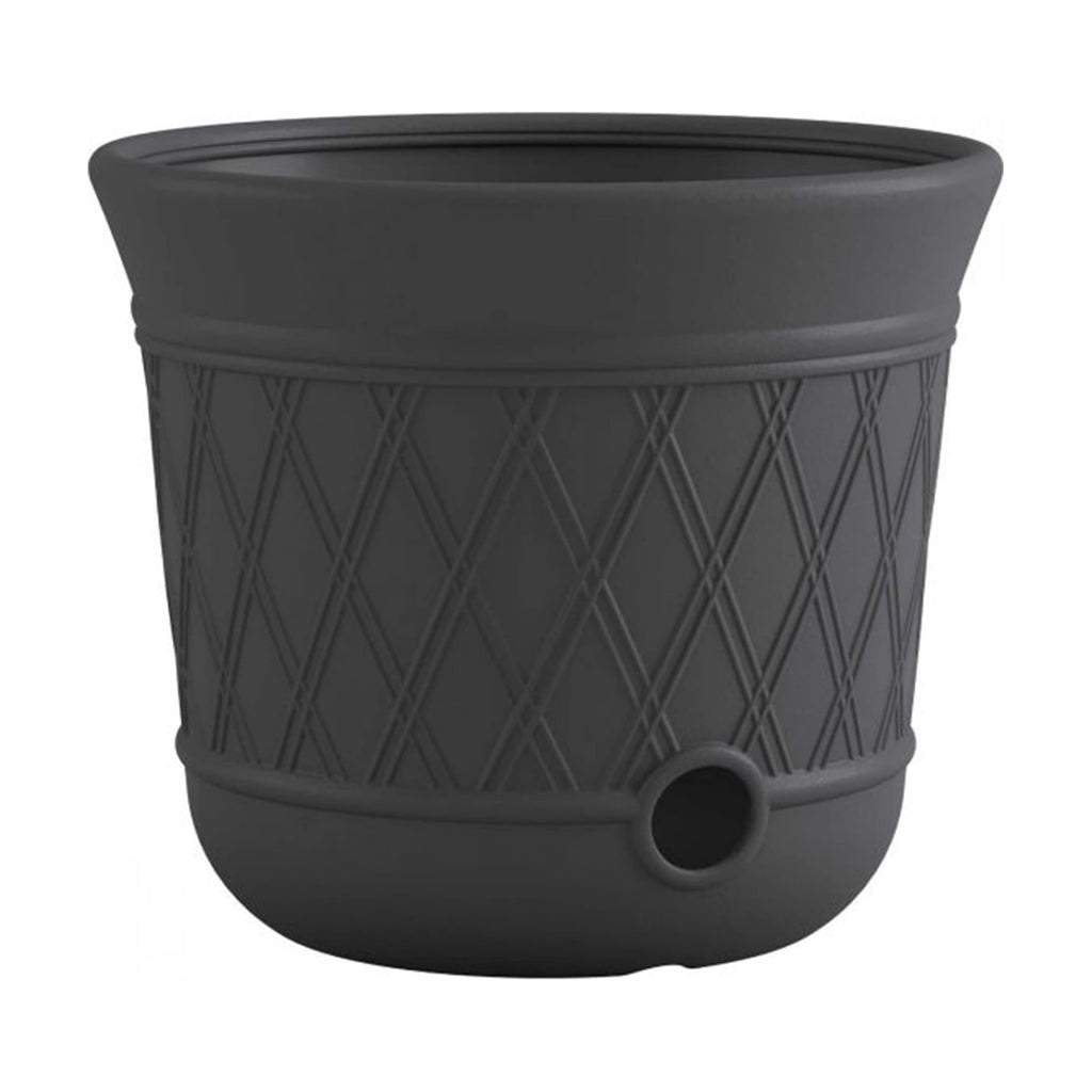 Suncast Lattice Hose Pot for Outdoor Garden Storage, Peppercorn - Holds 300 ft Expandable or 50 ft Standard 5/8" Vinyl