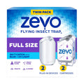 Zevo Flying Insect Trap for Fruit Flies & Gnats, 2 Bases & 2 Refills | Fly Trap Catches House Flies, Gnats & Fruit