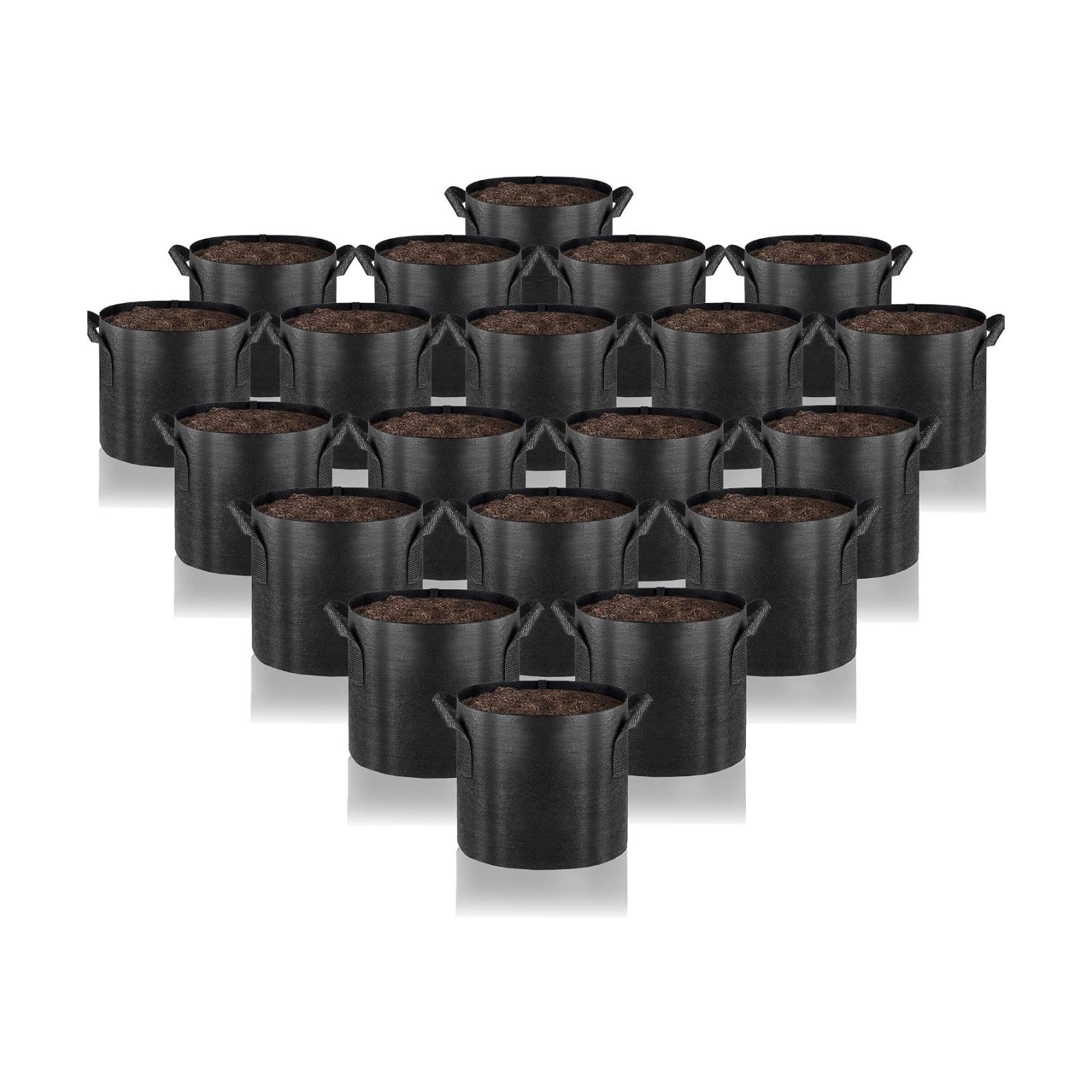 Premium Fabric Grow Bags - 20-Pack 10 Gallon Planters for Fruit Trees, Vegetables, and Other Large Plants