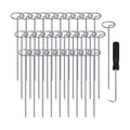 120 Pcs Garden Landscape Staples - 12 Gauge Circle Top Landscape Pins - 6 Inch Galvanized Landscape Pins Garden Stakes