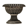 Ludu Fancy Urn Planter with Rustic Look (2 Count) Small Flowerpot for Indoor, Outdoor use with Wide Base for Garden