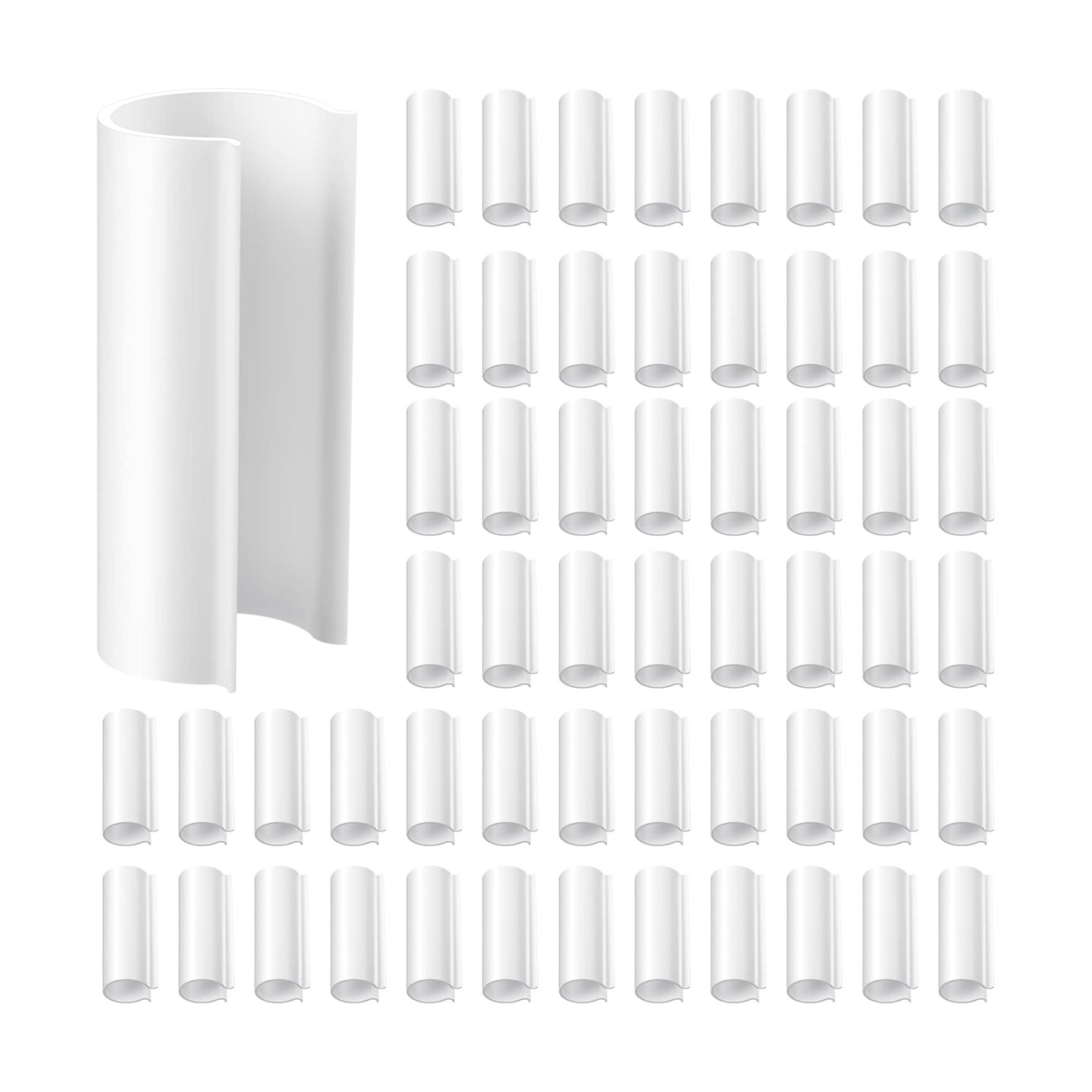 Jetec 128 Pieces PVC Pipe Clips Covers 2.4 Inches Long Greenhouse Clamps for Netting for Greenhouses Garden Shelters