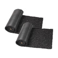 Harmiden 2 Pack Recycled Rubber Mulch Mat Roll Black Permanent Mulch Walkway Pathway for Landscaping Outdoor 8' x 2'