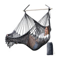 Chihee Hammock Chair Handmade Woven Mesh Hanging Seat Metal Spreader Bar | Cotton Blended Rope Hanging Chair Ventilated