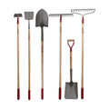 KYLIN 6-Piece Pro Long Ash Handle Garden Tools Set for Landscaping Agricture or Backyard,14-Gauge Shovels,Forged