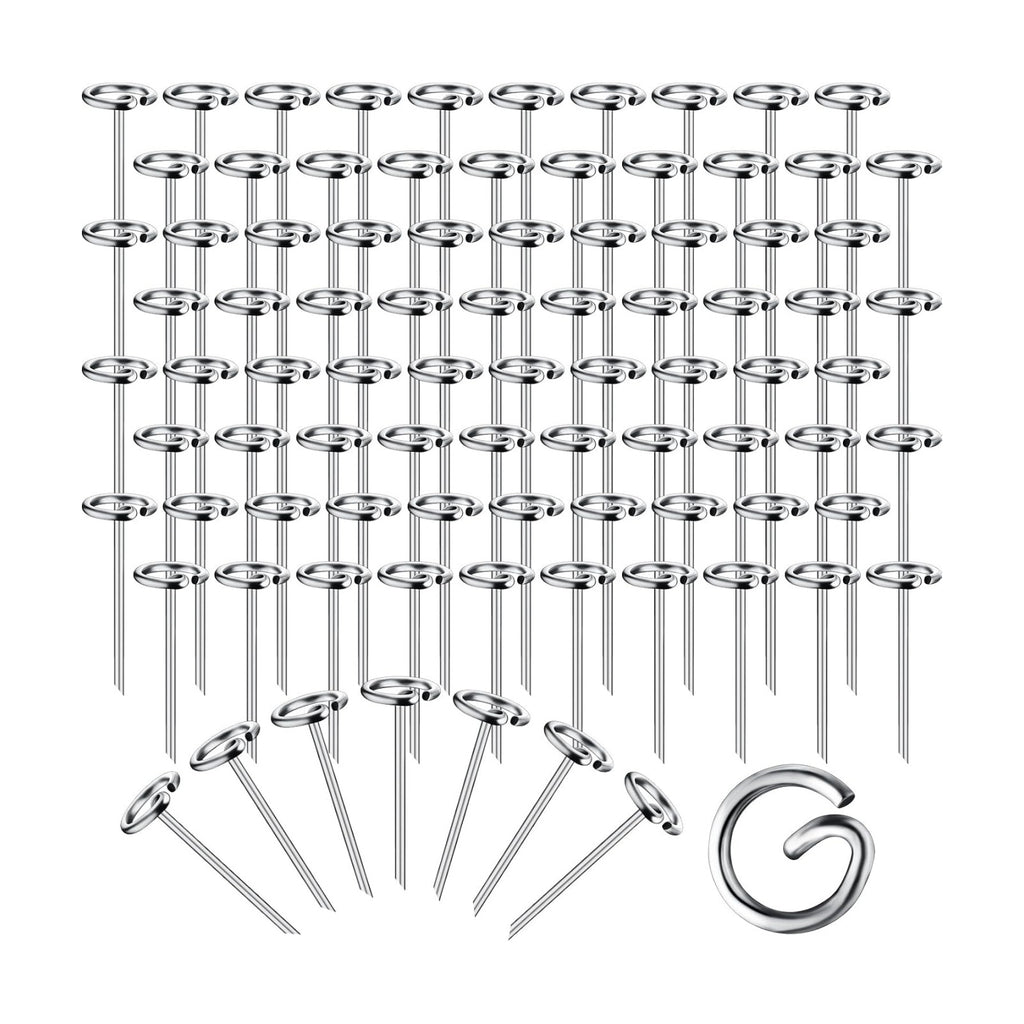 Therwen 100 Pcs Circle Top Landscape Pins Bulk Garden Landscape Staples Galvanized Heavy Duty Stakes Landscape Pins for