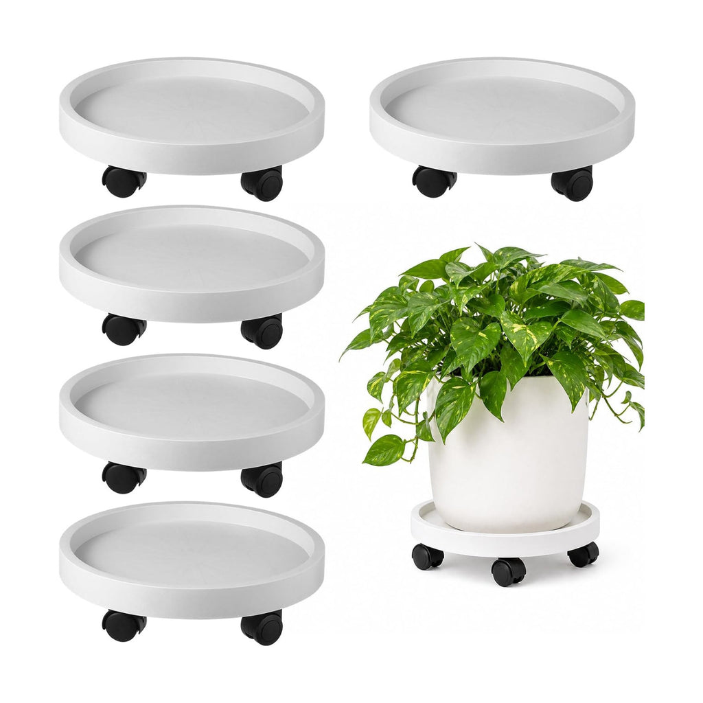 5 Pack Plant Caddy with Wheels Rolling Plant Stand with Wheels 10 Inch Plant Dolly Heavy Duty Large Potted Plant Mover