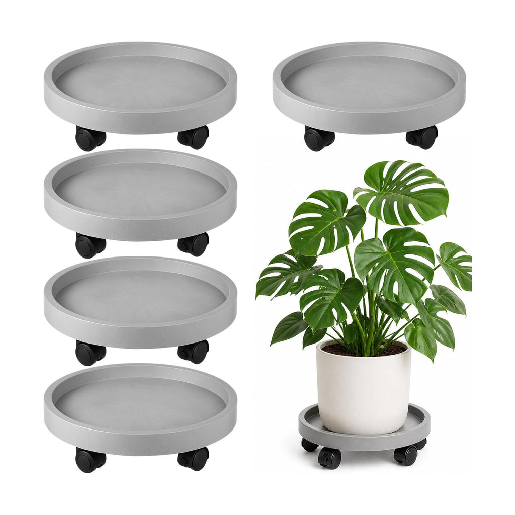 5 Pack Plant Caddy with Wheels Rolling Plant Stand with Wheels 10 Inch Plant Dolly Heavy Duty Large Potted Plant Mover
