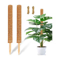 JJGoo Moss Pole for Plants Monstera, 2 Pack 23.6 inch Plant Support Pole, Extendable Coir Totem Pole for Potted Plants Pothos,Train Indoor Climbing Plants to Grow Upwards - Extends to 40.6 Inches