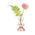 Glasseam Pink Glass Bubble Vase, Cute Ball Bud Vase for Single Stem Flower