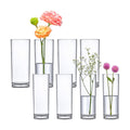 Amazing Abby - Viola Minuto - Plastic Cylinder Vases (8-Piece Set), Acrylic Flower Vases for Wedding Centerpieces, Home Decorations, Office Ornaments, Shatter-Proof, 6" + 7" (H) (Not Glass)