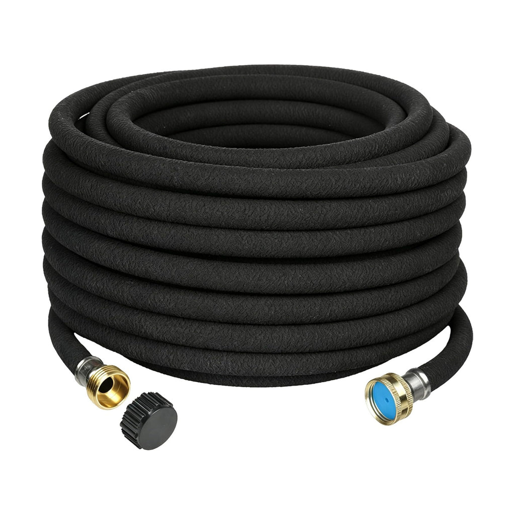 AMRITA Soaker Hose 5/8" 75FT 1 Pack Garden Drip Hoses Aluminum Couplings | Soaker Hose for Foundation Watering,Garden