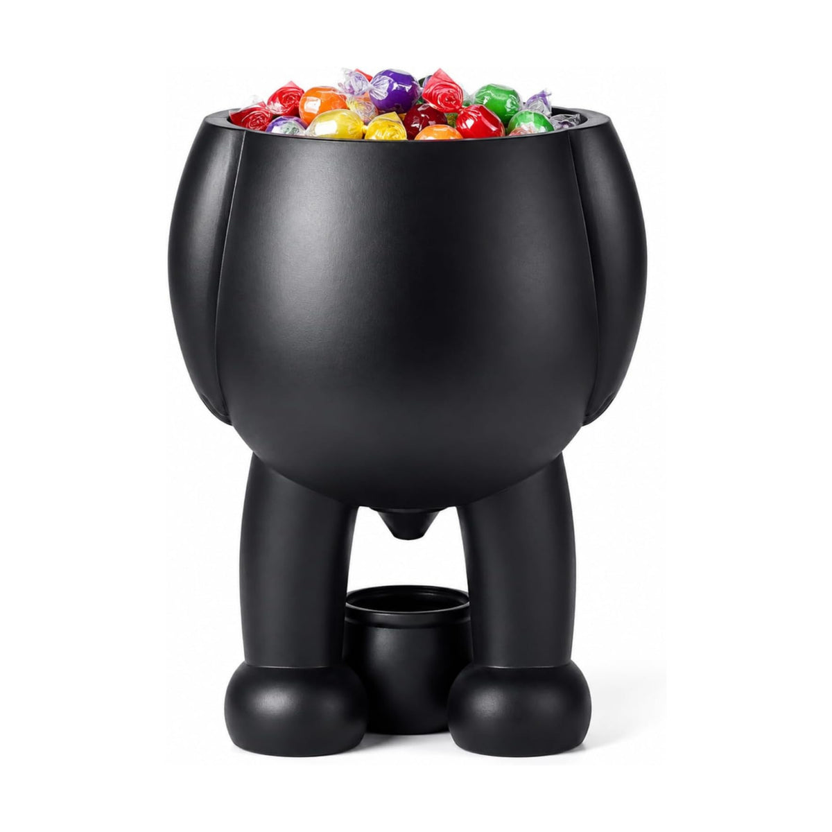Halloween Novelty Candy Bowl Black Cauldron Trick Or Treat Dish Party Décor