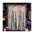 RunNico 85" x 60" 2pcs Halloween Door Curtain Decoration with Bloody Hand Prints - Bloody Doorway Curtain Halloween Creepy Cloth for Haunted House, Horror Theme Party