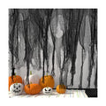400" x 85" Halloween Creepy Cloth - Large Size Spooky Fabric - Scary Gauze Blood Cloth for Haunted House, Party, Yard Decoration (Black)