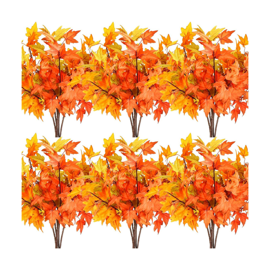 Zeyune 36 Pcs 20.5“ Fall Leaves Artificial Autumn Maple Leaves Stems Bulk