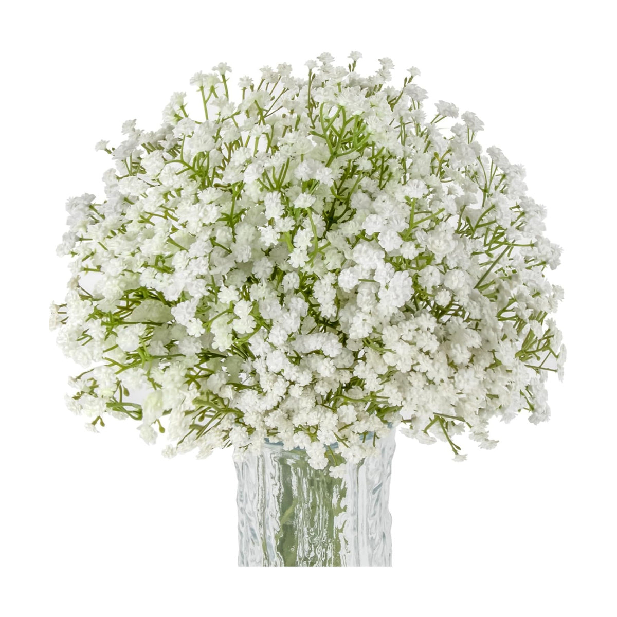 Sukh 10 Babys Breath Artificial Flowers - White Fake Gypsophila for Wedding