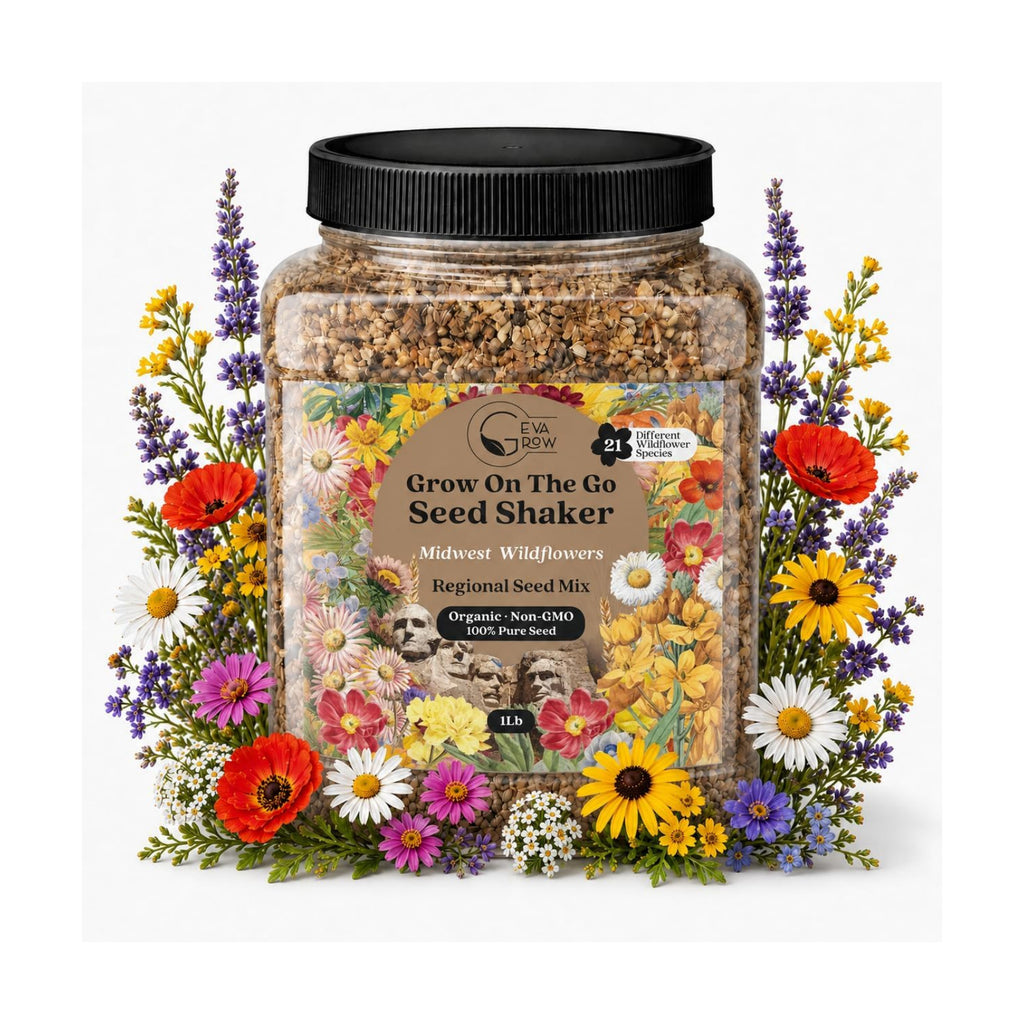 Midwest Wildflower Seeds Regional Mix - Organic, Non-GMO - 100% Pure Seed - 21 Different Wildflowers Seeds of Annual