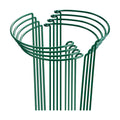 HiGift 16 Pack Plant Support Stakes, Half Round Metal Garden Plant Stake Indoor Peony Cages and Supports, Green Plant