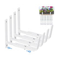 HFHOME 4 PCS Adjustable Planter Box Brackets (6 to 12.5 in), Universal Window Box Brackets, Heavy Duty Metal Flower Box