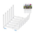HFHOME 6 PCS Adjustable Planter Box Brackets (6 to 12.5 in), Universal Window Box Brackets, Heavy Duty Metal Flower Box