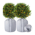 Tlswshsy 2PCS Plant Winter Protection Pot - 27.6" x 25.6" Flower Pot Protection Bag - Anti-Frost Winter Pot Plant Cover