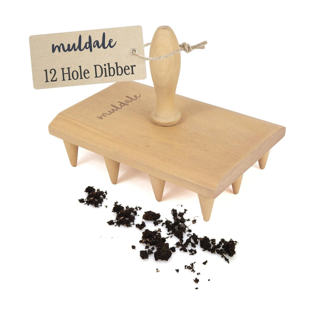 Multi Seed Dibber Garden Tool - Seedling Spacing Tool with Handle - Plant Dibber Yard - Seed Spacer - Made in England