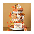 FairySandy 15 Pcs Fall Tiered Tray Decor Set, Pumpkin Table Signs